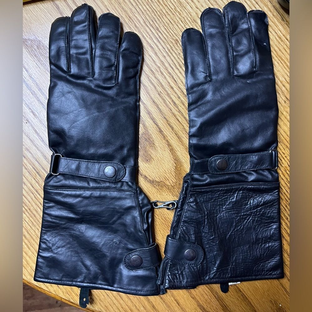Leather Riding Gloves Black XS